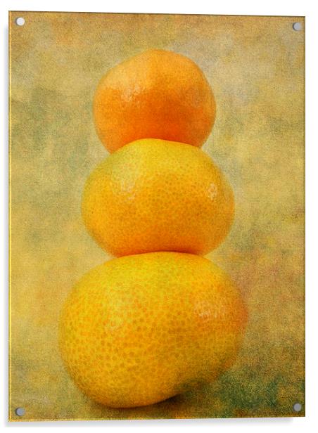 shades of orange Acrylic by Heather Newton