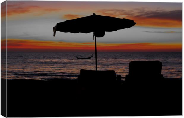 After sunset silhouette Canvas Print by colin chalkley