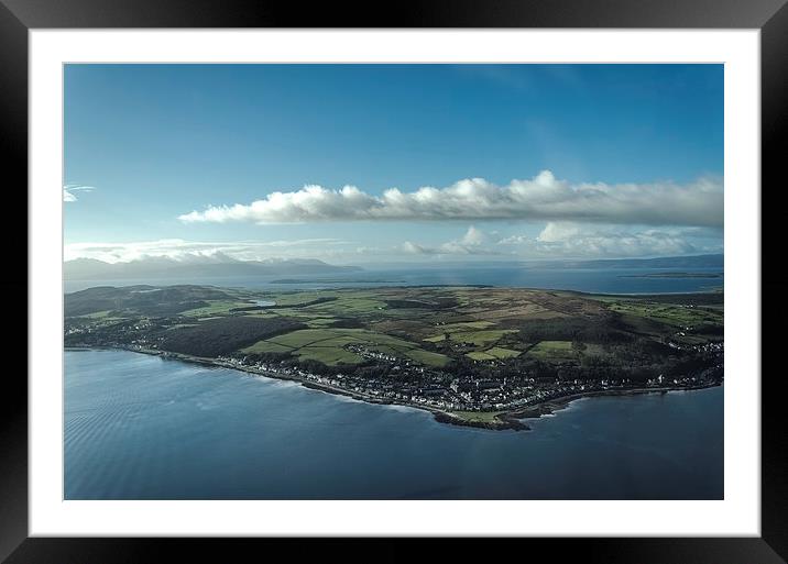 Breathtaking Aerial View of the Isle of Bute Framed Mounted Print by John Hastings