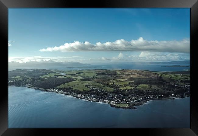 Breathtaking Aerial View of the Isle of Bute Framed Print by John Hastings