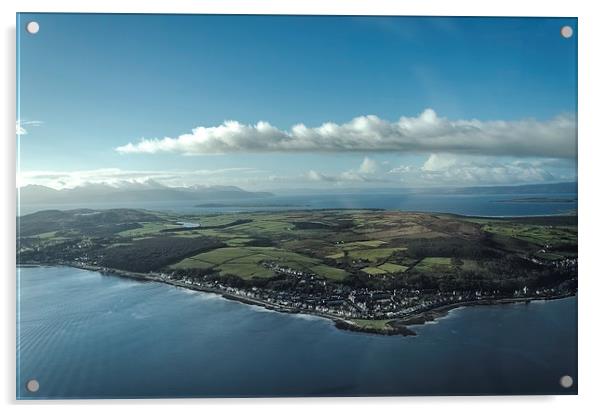 Breathtaking Aerial View of the Isle of Bute Acrylic by John Hastings
