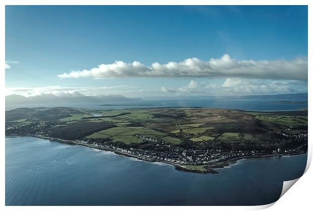 Breathtaking Aerial View of the Isle of Bute Print by John Hastings