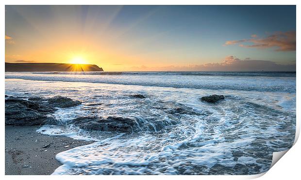 Pendower Beach Print by Helen Hotson