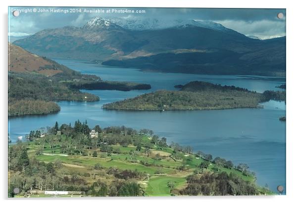 Serene Beauty of Loch Lomond Golf Club Acrylic by John Hastings