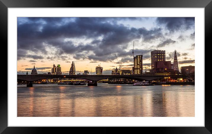 London Skyline Framed Mounted Print by Olavs Silis