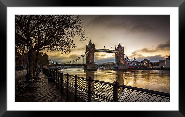 Tower Bridge Framed Mounted Print by Olavs Silis