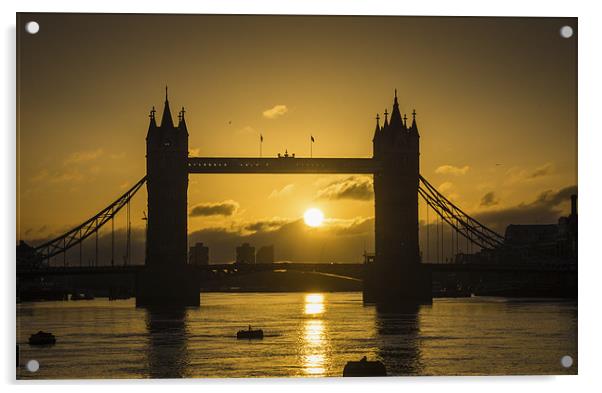 Sunrise at Tower Bridge Acrylic by Olavs Silis
