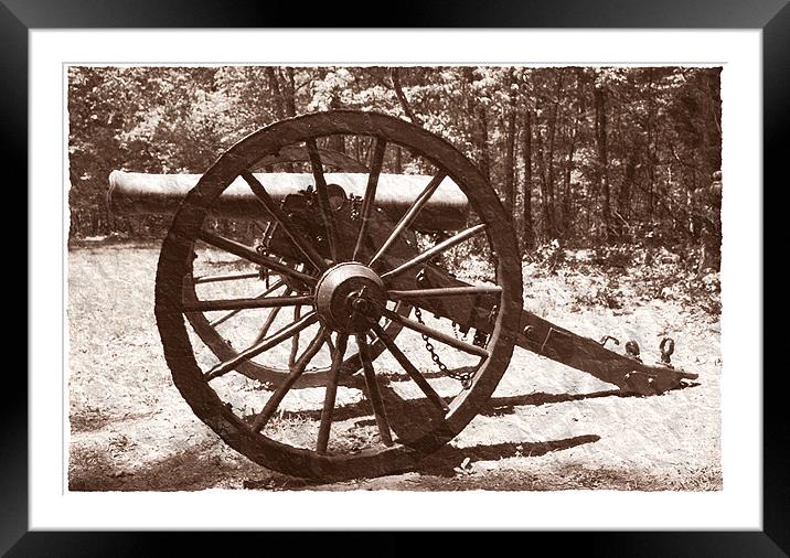 Civil War Cannon Framed Mounted Print by Thomas Grob
