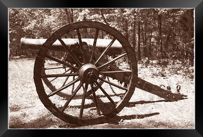 Civil War Cannon Framed Print by Thomas Grob