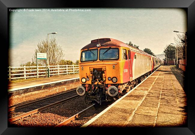 Virgin train 57309, grunged effect Framed Print by Frank Irwin