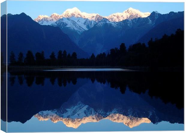 Mount Cook Reflected Canvas Print by Liz Marshall
