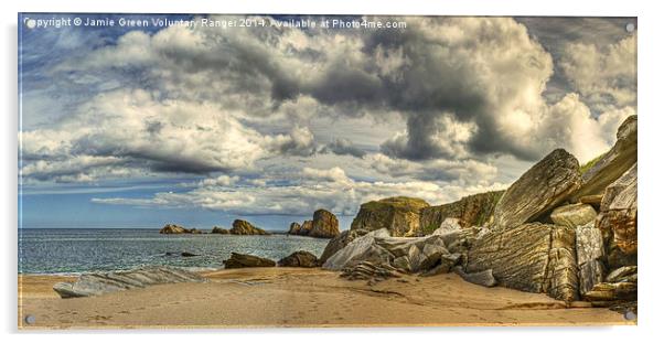 A Scottish Beach Acrylic by Jamie Green