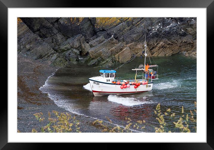 Bringing Home the Catch Framed Mounted Print by John B Walker LRPS