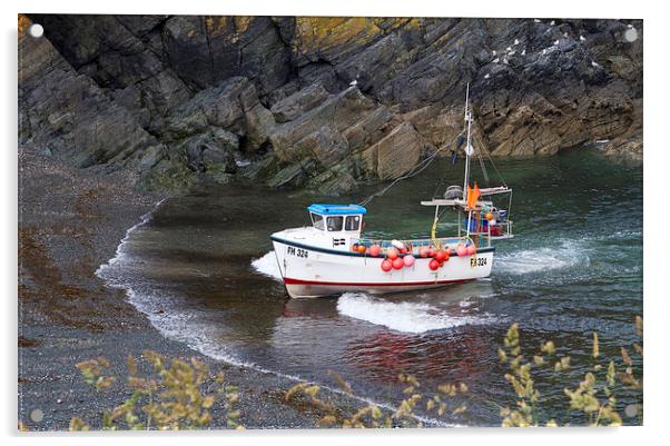 Bringing Home the Catch Acrylic by John B Walker LRPS