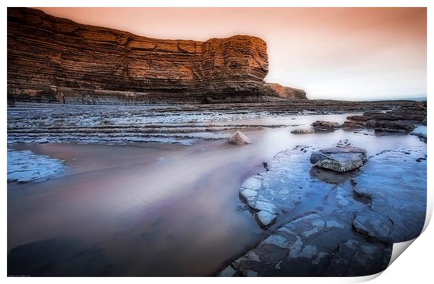 Heritage coast South Wales Print by Leighton Collins