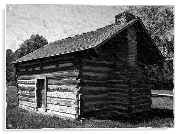 Civil War Era Log Cabin Acrylic by Thomas Grob