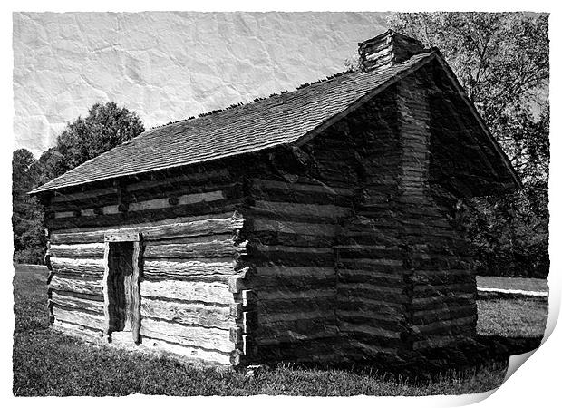 Civil War Era Log Cabin Print by Thomas Grob