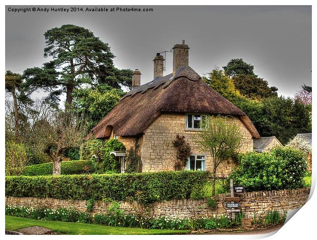 Cottage in Chipping Camden Print by Andy Huntley