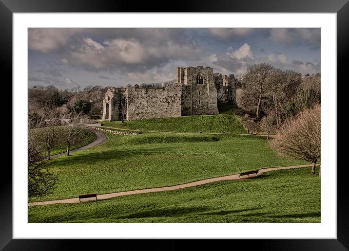 Oystermouth Castle. Framed Mounted Print by Becky Dix