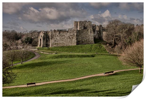 Oystermouth Castle. Print by Becky Dix