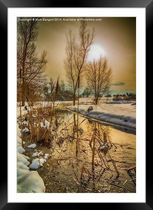 Winter Water Landscape 2 Framed Mounted Print by Mark Bangert