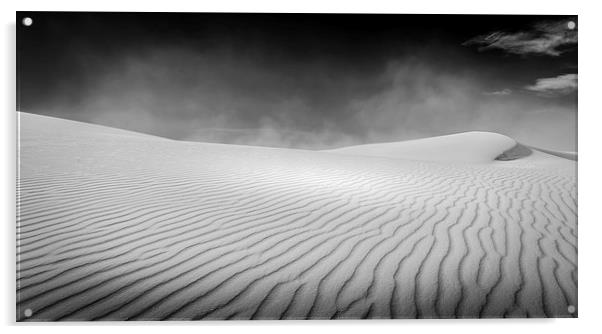 White Sands Desolation Acrylic by Gareth Burge Photography