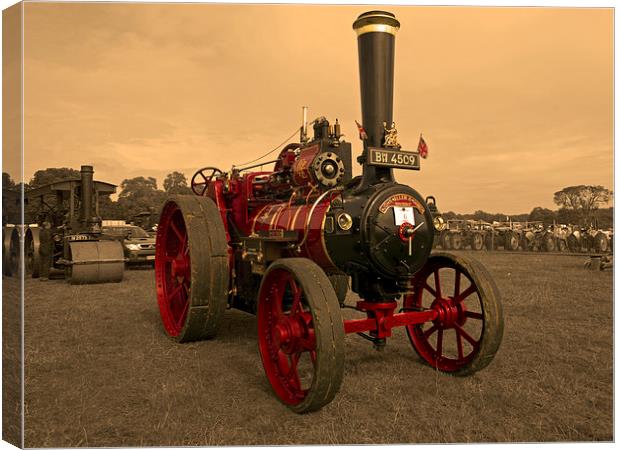 Steam Traction Engine Canvas Print by Bill Simpson