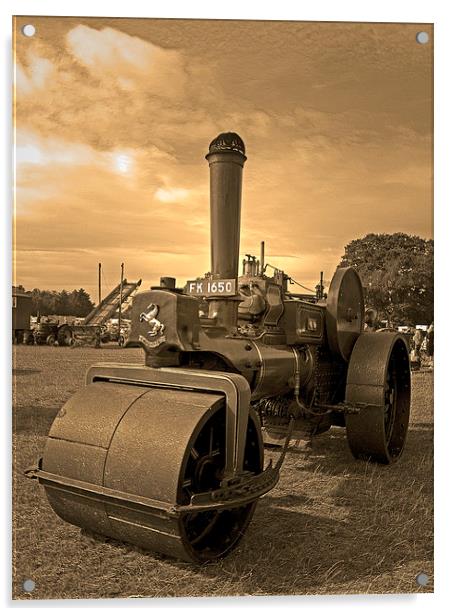 Steam Traction Engine Acrylic by Bill Simpson