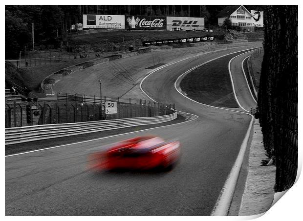 A red car in a black and white world Print by Steven Else ARPS