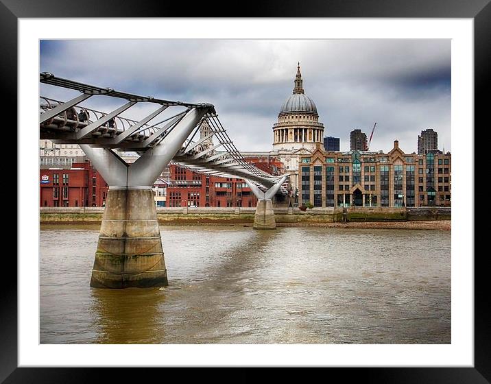 St PaulS Cathedral Framed Mounted Print by Angela Wallace