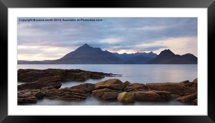 Elgol Framed Mounted Print by paula smith