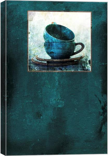 Turquoise Cups Canvas Print by Randi Grace Nilsberg