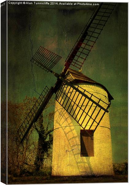 Majestic Ashton Windmill Canvas Print by Alan Tunnicliffe