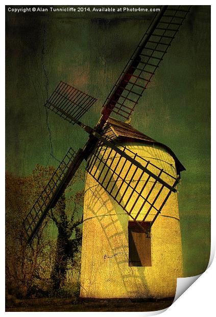 Majestic Ashton Windmill Print by Alan Tunnicliffe