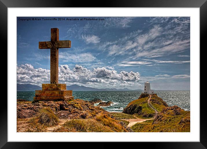 Ynys Llanddwyn Lighthouse A Majestic Icon of North Framed Mounted Print by Alan Tunnicliffe