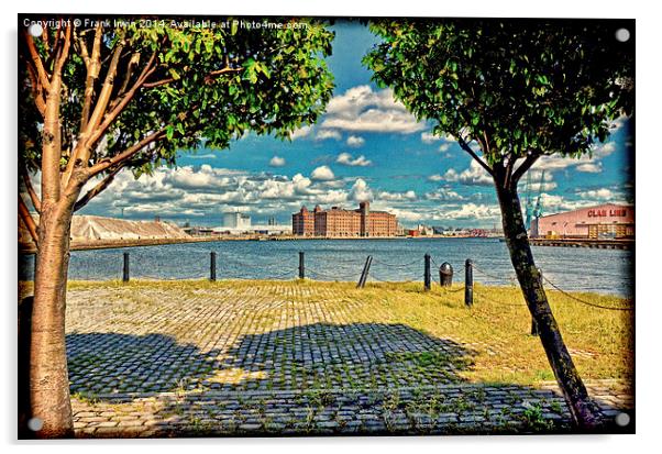 Scenic view across Birkenhead docks Acrylic by Frank Irwin