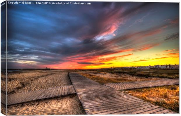 Down On The Boardwalk Canvas Print by Wight Landscapes