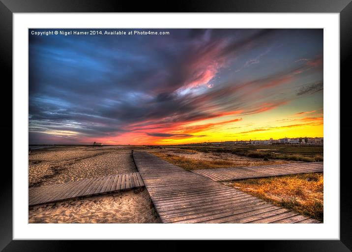 Down On The Boardwalk Framed Mounted Print by Wight Landscapes