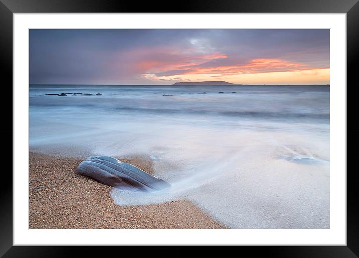 Sunset Wash at Osmington Mills Framed Mounted Print by Chris Frost