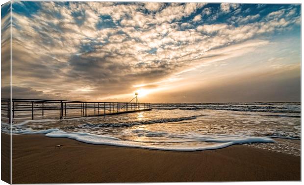 Tranquil Bournemouth Seascape Canvas Print by Daniel Rose
