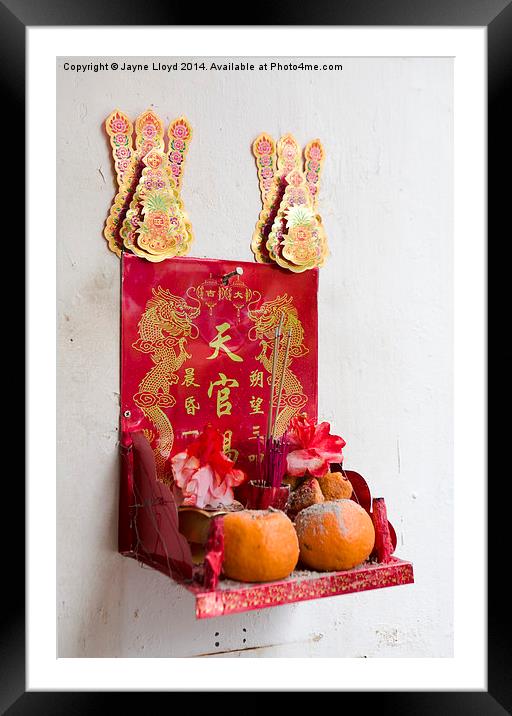 Chinese New Year Offerings Framed Mounted Print by J Lloyd