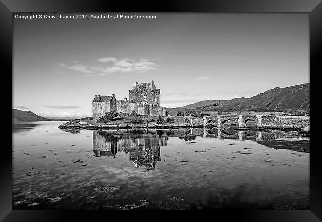 Eilean Donan Castle Black and White Framed Print by Chris Thaxter