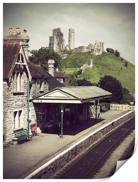 Vintage Corfe Print by Linsey Williams