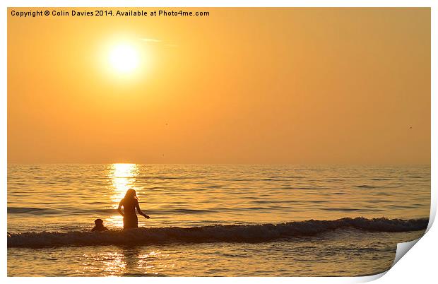 Sunset beach 2 Print by Colin Davies