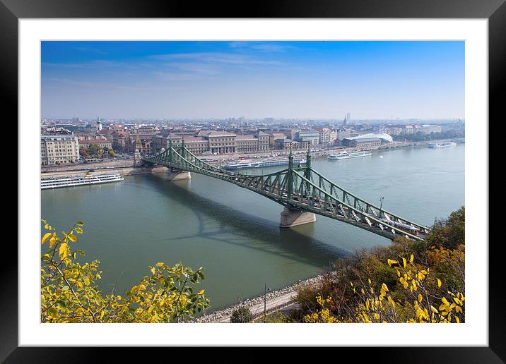 Liberty bridge Framed Mounted Print by Colin Porteous