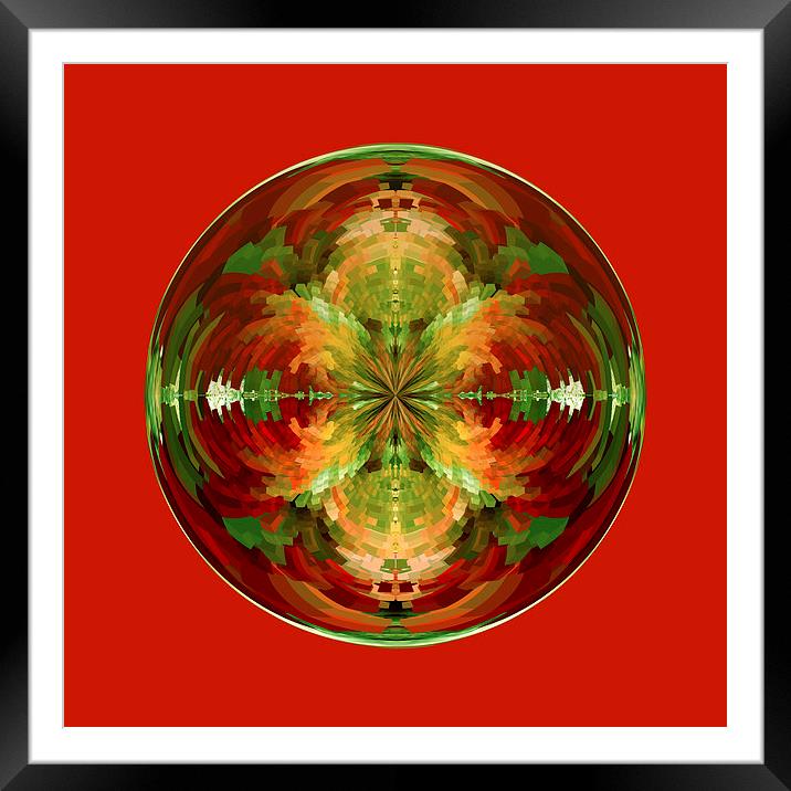 Amazed on red Framed Mounted Print by Robert Gipson