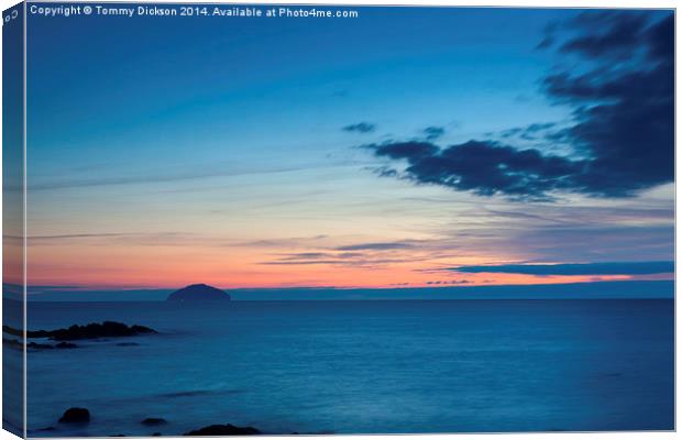 Ailsa Craig Sunset Canvas Print by Tommy Dickson