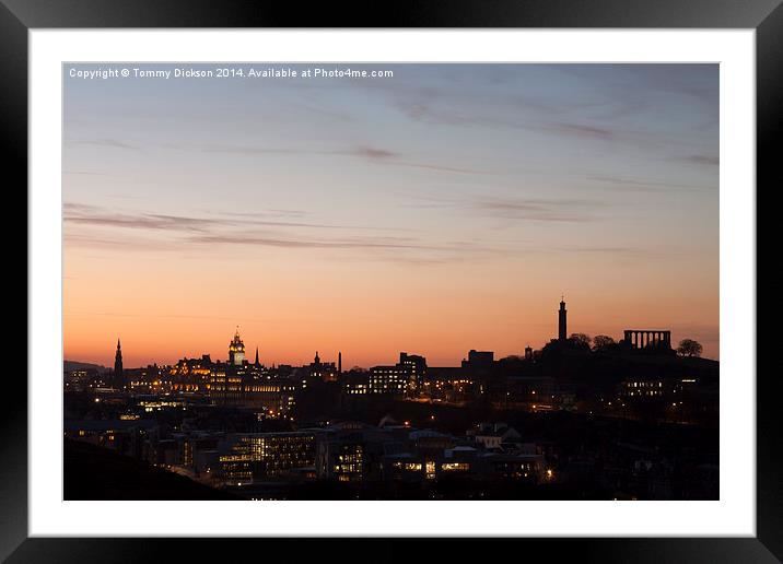 Enchanting Edinburgh Night Skyline Framed Mounted Print by Tommy Dickson