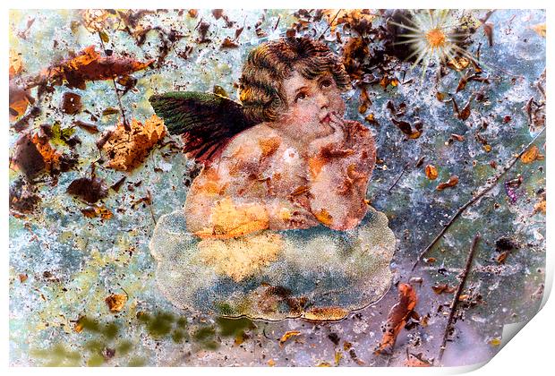 The angel of the leaves Print by Guido Parmiggiani