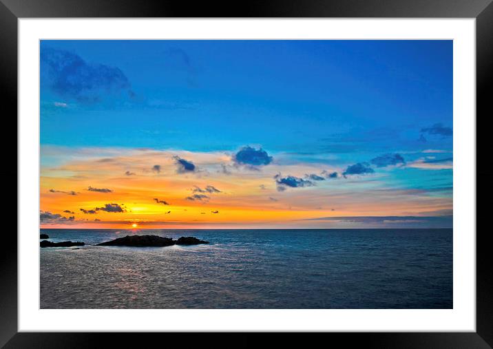 Scilly Isle Sunrise Framed Mounted Print by David Martin